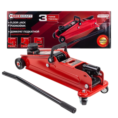 Домкрат подкатной гидравлический 3 т, 130-390 мм ForceKraft FK-TH22001CB MST