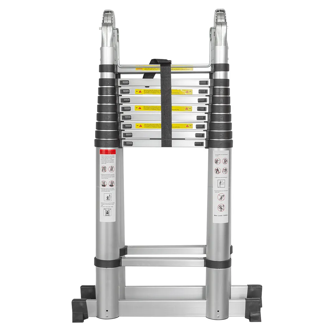 Лестница-стремянка телескопическая алюм. бытовая 4+4м, 10+10 ступ. Forsage F-UP400-M