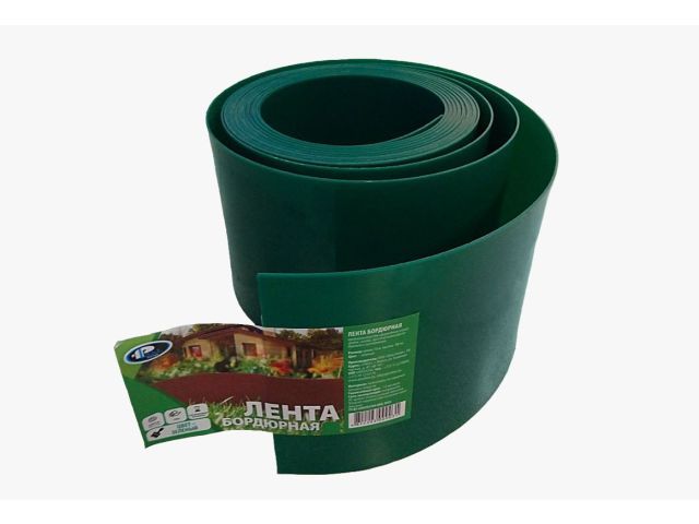 Лента бордюрная 15 см, цвет- зеленый, рулон, 10м садовая/газонная ПластЛайн 4812203000031