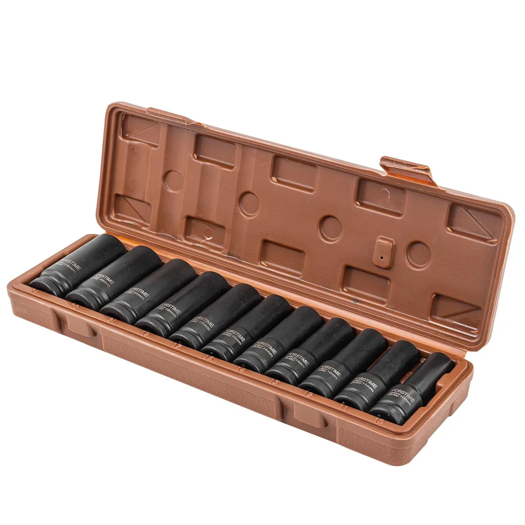 Набор головок ударных глубоких 10-24 мм 1/2'' 6-гр 11 пр FORSTIME FT-4117-5MPB