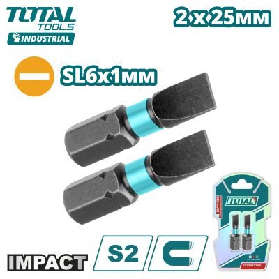 Бита ударная SL6 25 мм TOTAL TACIM71SL625 (2 шт)