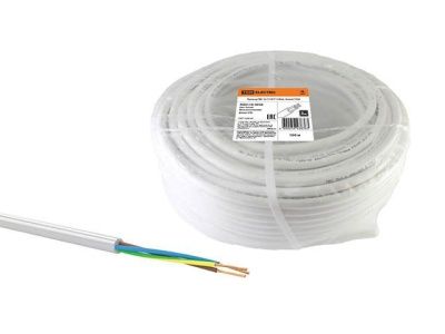 Провод ПВС 3х1,0, бухта 100м Б, TDM SQ0118-0038