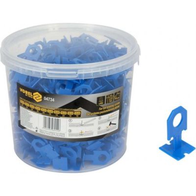 Система для выравнивания плитки 2 мм, клипсы 400 шт. Vorel 04734