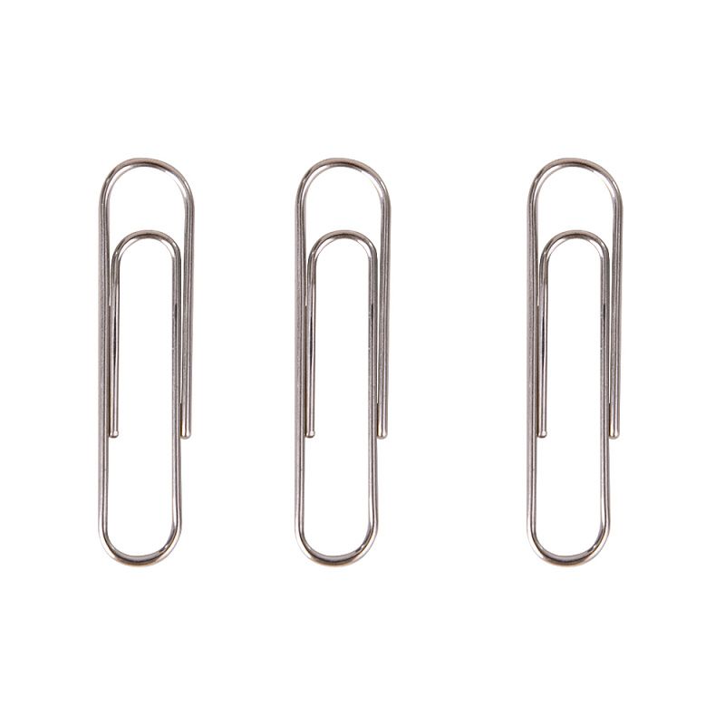 Скрепки "Deli", 33 мм, 100 шт, серебристый