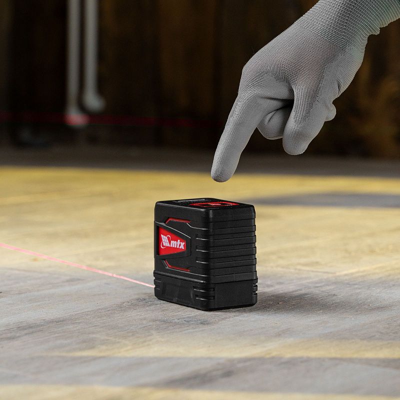 Лазерный уровень QBC RED Basic SET, 10 м, красный луч, батарейки, резьба 1/4" MTX 35010