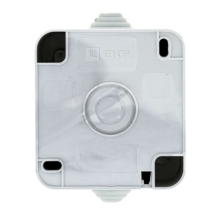 Прага Розетка 1-местная 10А без заземления IP44 белая EKF EKR10-022-10-44