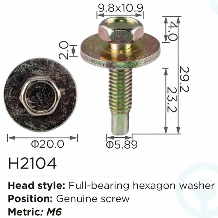 Клипса для крепления внутренней обшивки а/м универсальная металлическая 100 шт Forsage F-H2104(universal)