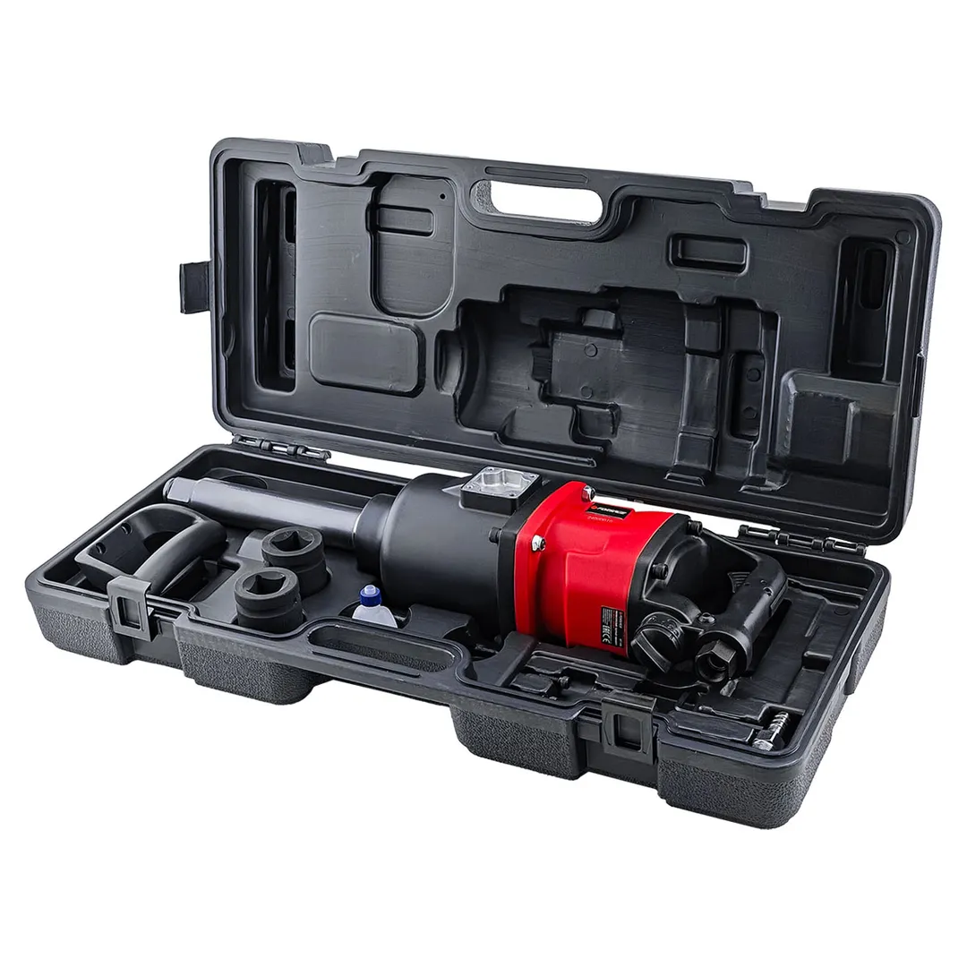 Пневмогайковерт ударный с длинным валом, реверсом и регулировкой усилия 1''+головки 32, 33 мм 3100Hм Forsage F-RP7488