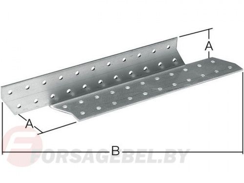 Держатель балки левый белый цинк Starfix