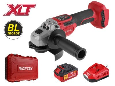 Аккум. углошлифмашина CAG 1812-2 SE в чем. XLT SET бесщет., 18 В, 125 мм, 3000-8500 об/мин, бесщ. двиг., 6ти ступ. рег. об., вкл/выкл на панели WORTEX 1334919