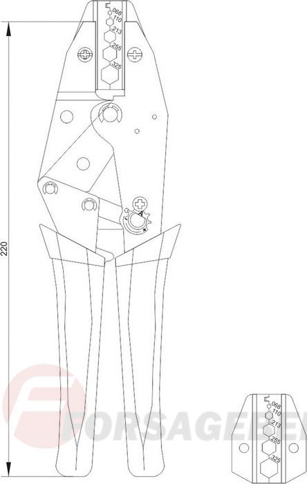 Пресс-клещи для обжима проводов RG6, RG58, RG59, RG62 Yato YT-2298