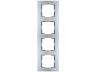 Рамка 4-ая вертикальная серебро, RITA, Mutlusan 2220 800 2482