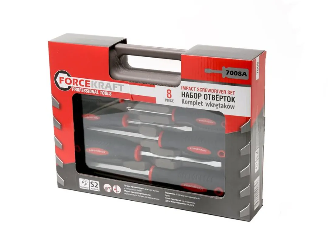 Набор отверток магнитных Profi 8 пр. ForceKraft FK-7008A