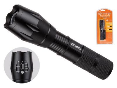 Фонарь ручной светодиодный ZOOM 5Вт 3хAAA Юпитер JP1044