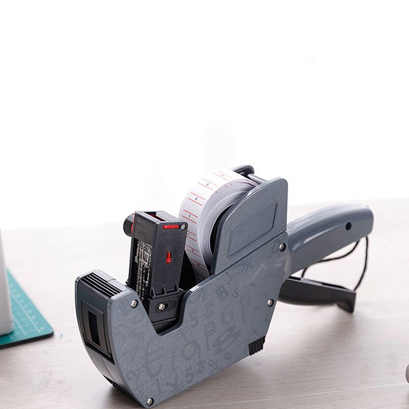 Этикет-пистолет однострочный Deli, 21.5x12 мм, серый