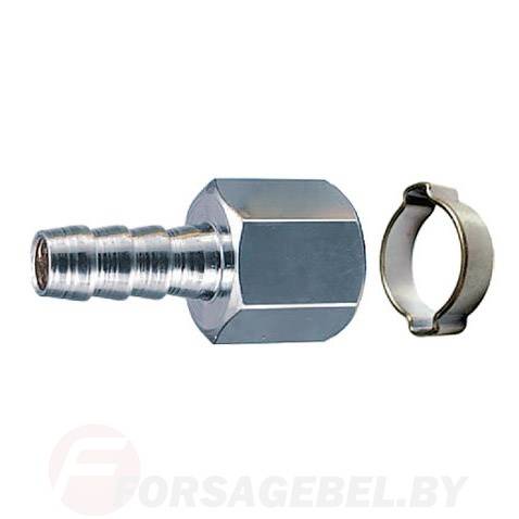 Переходник, внутр. резьба 1/4"-"елочка" 8 мм, с обжимным кольцом FUBAG 180251 B