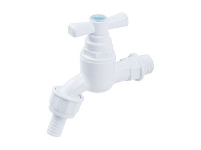 Кран пластиковый водоразборный, для шланга 1/2", 5 к.с., Кран садовый пластиковый AV Engineering AVE099001
