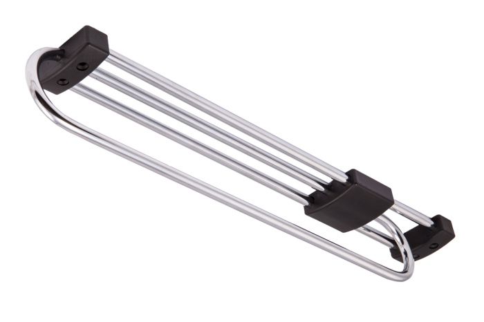 Вешалка выдвижная усиленная L-400/430 овальная, хром/черный AKS 64793