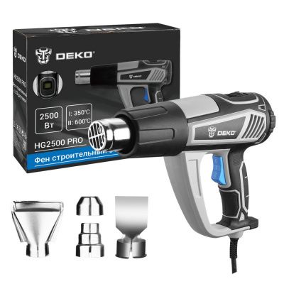 Фен строительный (термовоздуходувка) HG2500 PRO 2500 Вт, с LCD дисплеем DEKO 063-4336