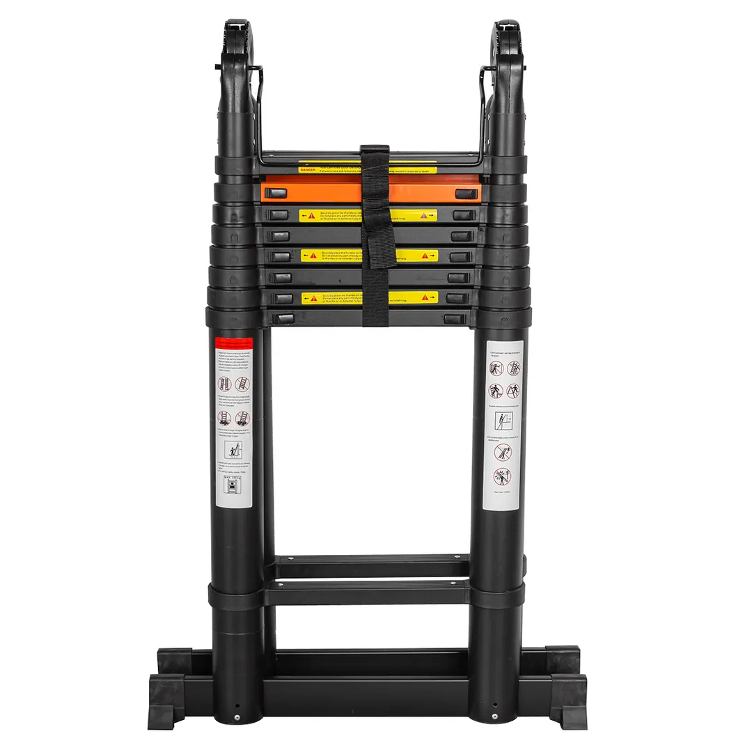 Лестница-стремянка телескопическая алюм. бытовая 3.6+3.6м, 9+9 ступ. RockForce RF-UP360-M