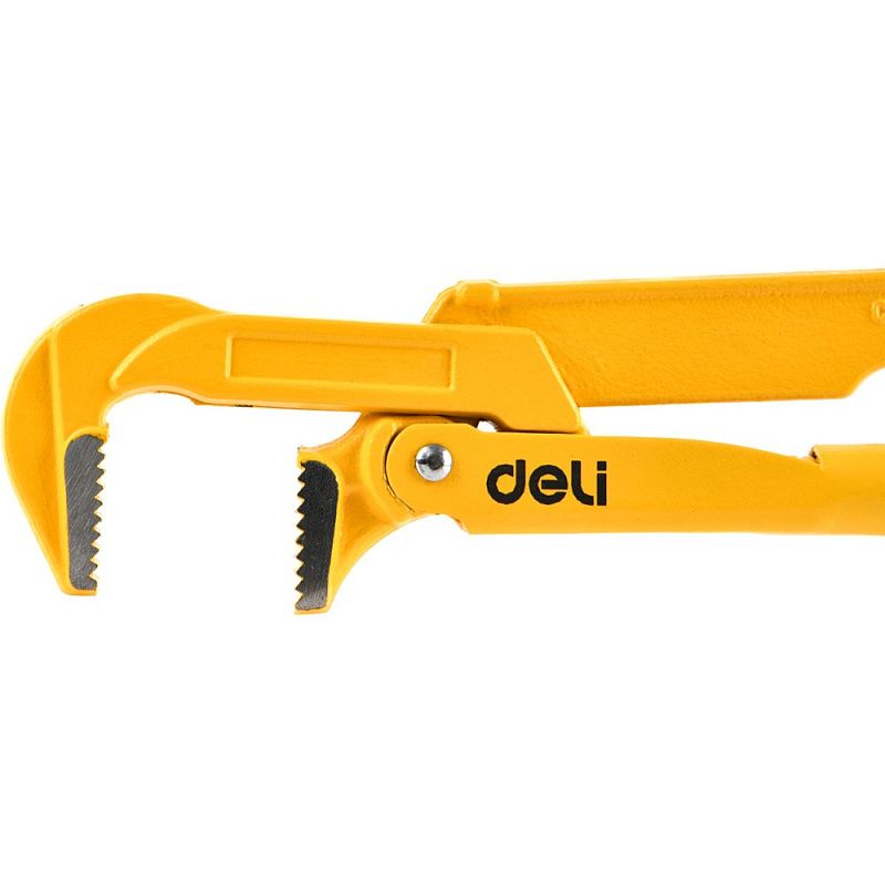 Ключ трубный Deli YS EDL105155 1,5, раскрытие губок, 55 мм, желтый