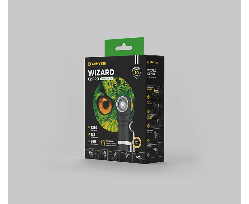Фонарь Wizard C2 Pro Magnet USB Теплый Armytek F08701W