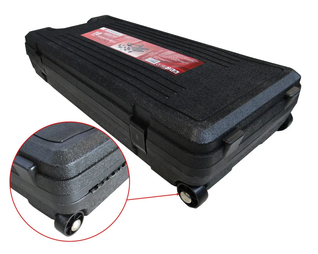 Набор гидравлического оборудования для кузовных работ 10 т., насос, цилиндр, комплект удлинителей и надставок на колесах Forsage F-T71001L