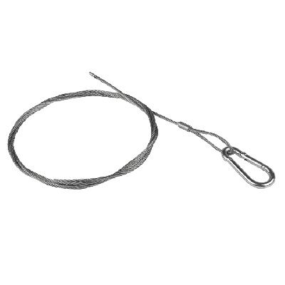 Трос стальной с карабином EKF