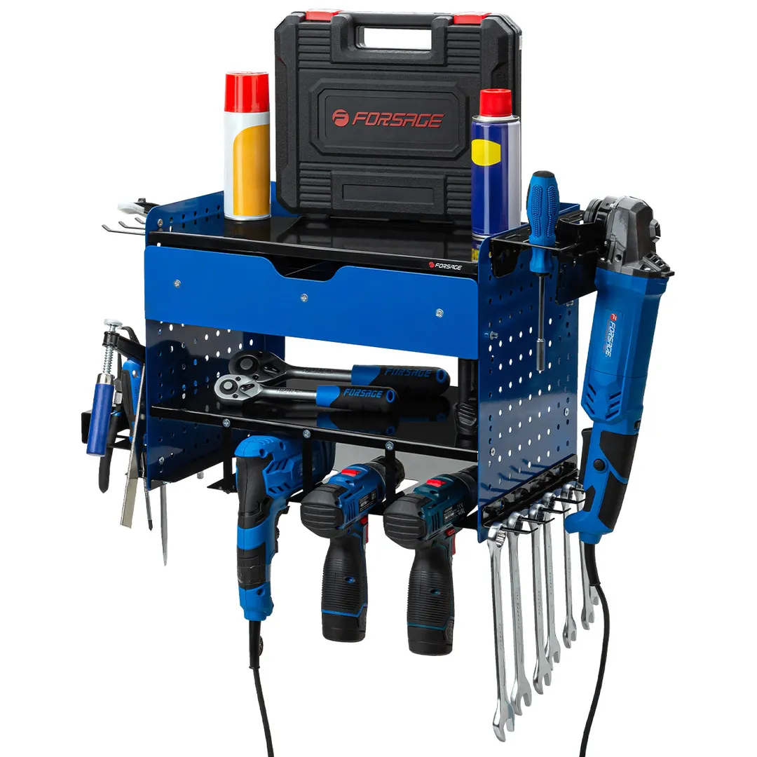 Полка металлическая для инструментов с ящиком Forsage F-Hanna 43/2