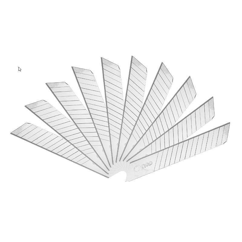 Лезвие для ножа Deli "EDL-DP", 18 мм, 10 шт.