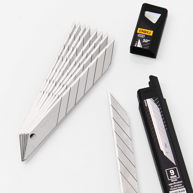 Лезвие для строительного ножа Deli EDL-DP093A, 9 мм, 10 шт.