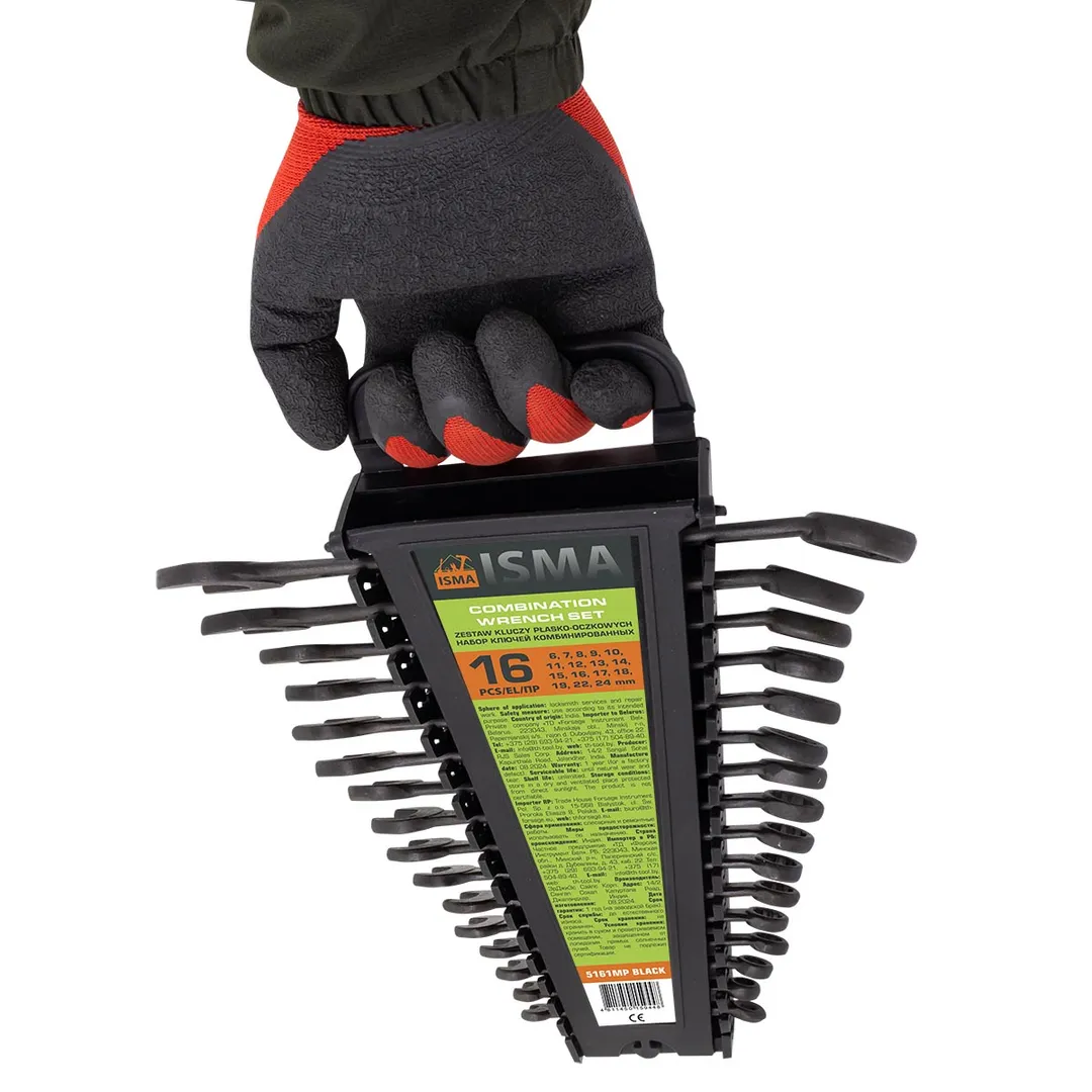 Набор ключей комбинированных 6-24 мм 16 пр ISMA ISMA-5161MP BLACK