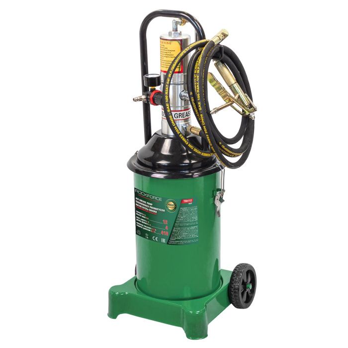 Нагнетатель смазки пневматический перекатной, объем бака 12 л RockForce RF-TRH12 MST