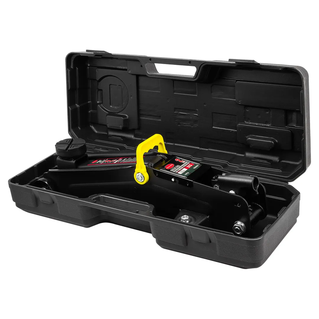 Домкрат подкатной гидравлический 2 т, 135-385 мм, с резиновой накладкой, в кейсе RockForce RF-TH22001C кейс