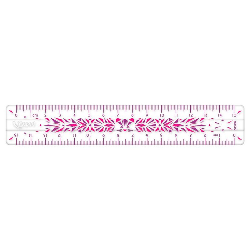 Линейка Maped "Unbreakable Fancy", 15 см, ассорти