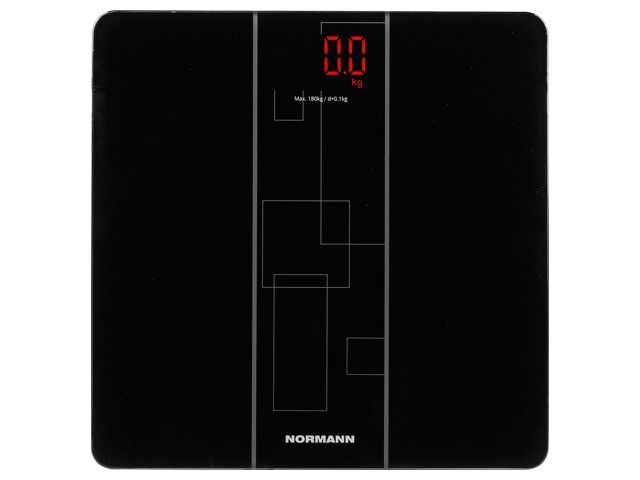 Весы напольные ASB-465, 180 кг, стекло 6 мм, LED-дисплей 73х34 мм NORMANN ASB-465