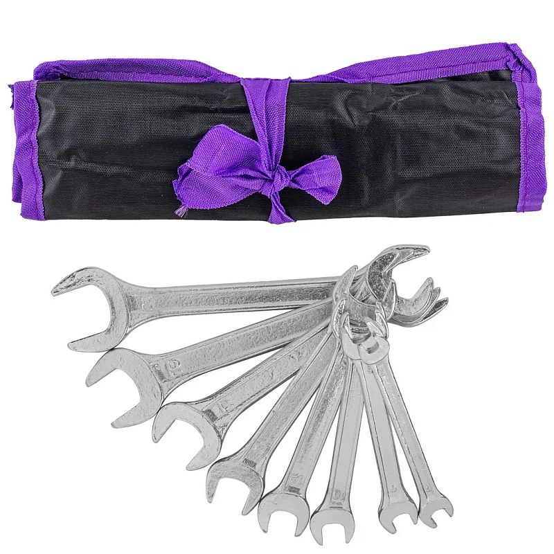 Набор рожковых ключей 8 пр. 6х7-21х22 мм POMAGIER POM-5084P