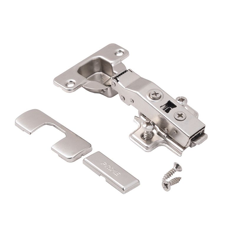 Петля накладная с доводчиком 48мм h2 clip-on, еврошурупы, заглушки, упак 2 шт., PRIME by AKS 113398