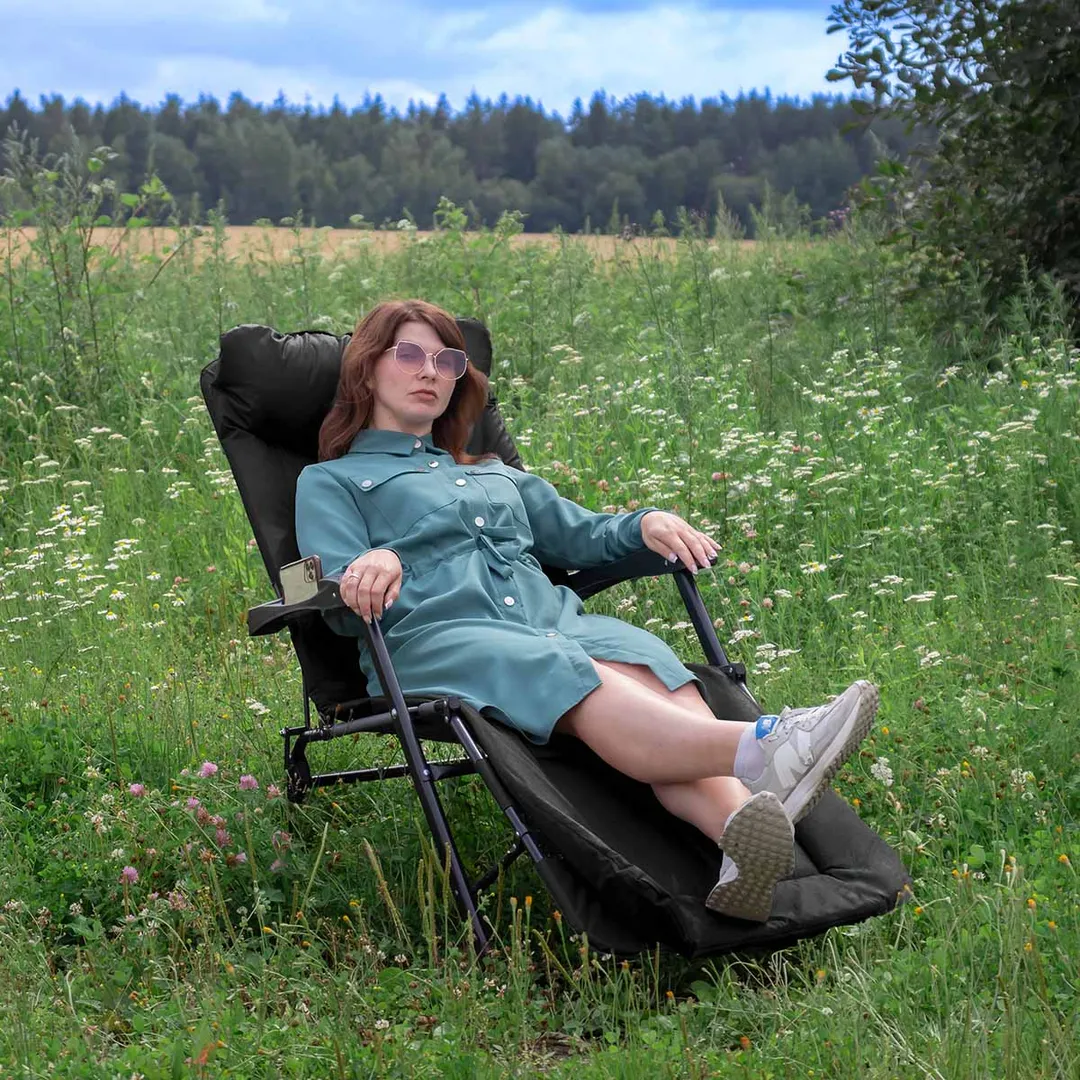 Шезлонг складной WMC TOOLS WMC-FG-HY-8000BK