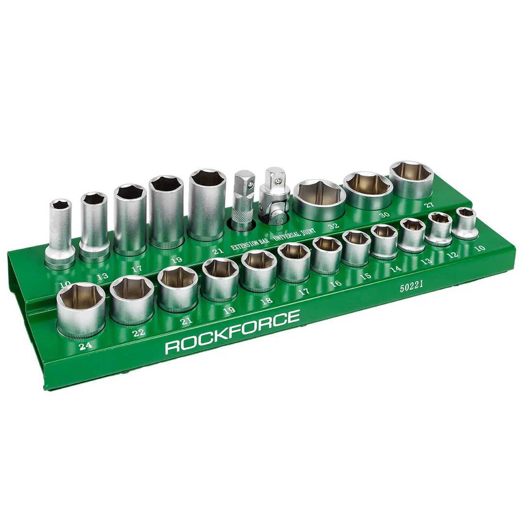Набор головок 1/2'', 22 пр. 6-гр. 10-32 мм RockForce RF-50221