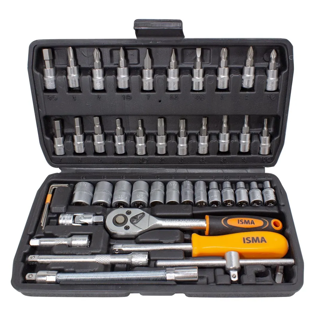 Набор инструментов 46 пр. 1/4'' 6-гр. ISMA ISMA-2462-5