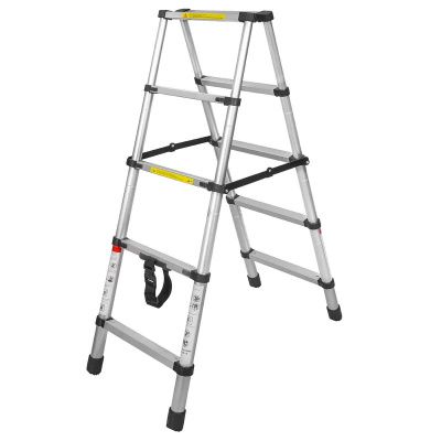 Стремянка телескопическая алюм. бытовая 1.4 м, 5+5 ступ. Forsage F-UP140-2