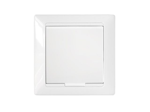 Розетка 1-ая с з/к крышкой (скрытая, с/з, з/ш,брызг. защ.) белая, Стиль, Bylectrica РС16-364