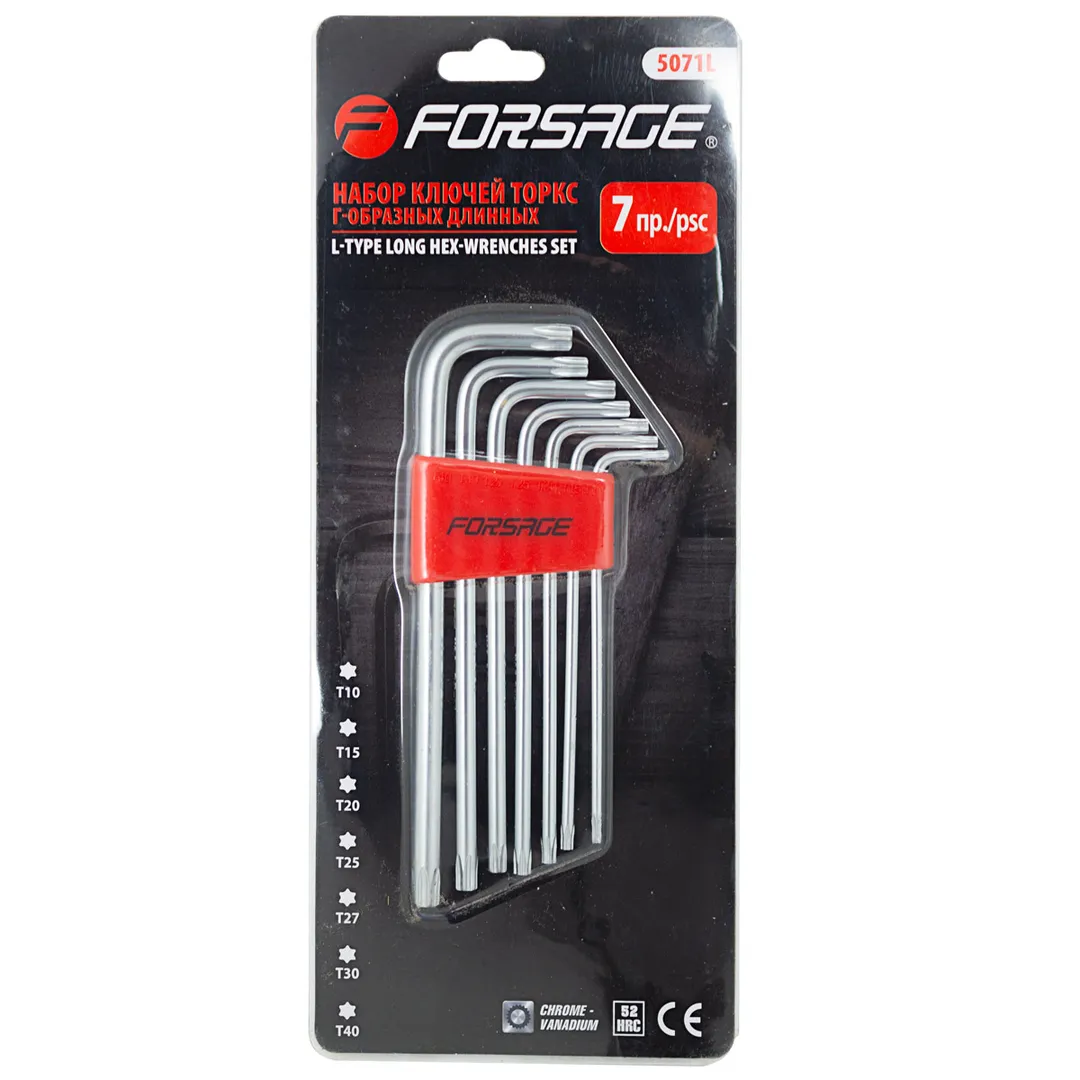 Набор длинных ключей Torx 7 пр. Forsage F-5071L
