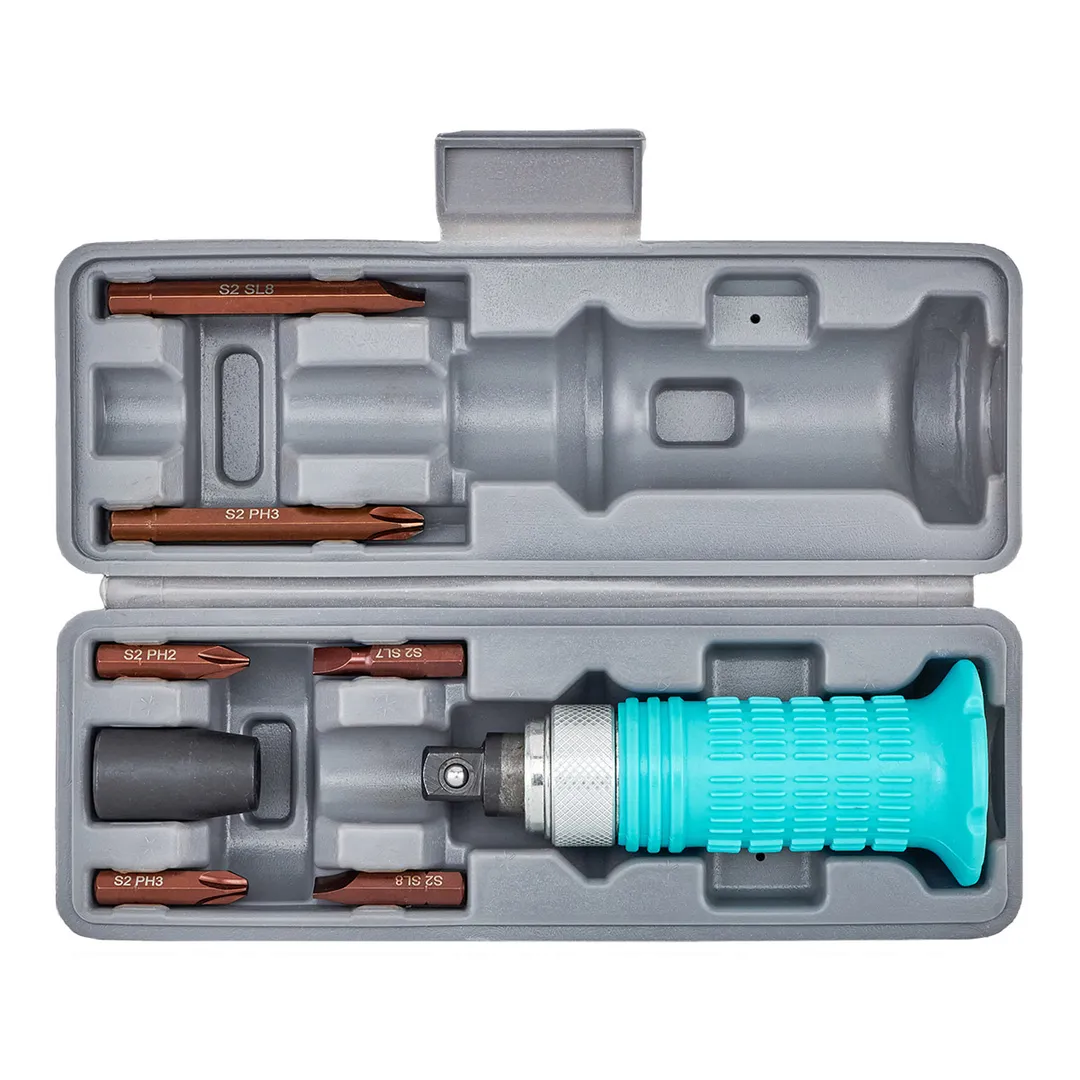 Отвертка ударная с набором бит и адаптером 8 пр ILOforce IF-5064S