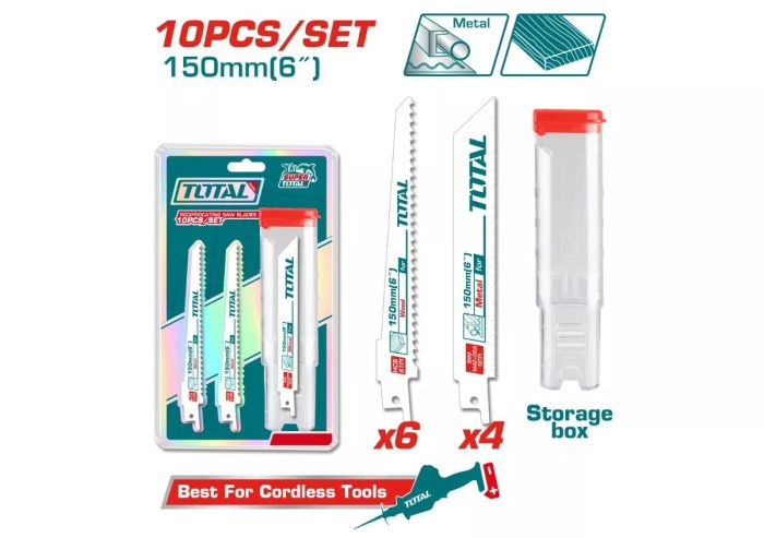 Набор полотен для сабельной пилы TOTAL TAC521002 (10 шт.)