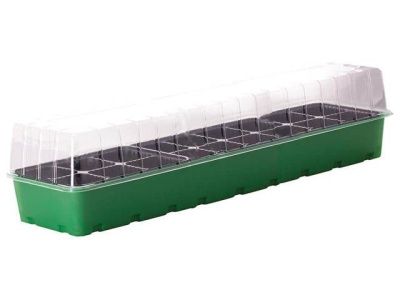 Мини-парник пластмассовый, 18 ячеек, 455х215х130 мм, зеленый, INGREEN ING60011F
