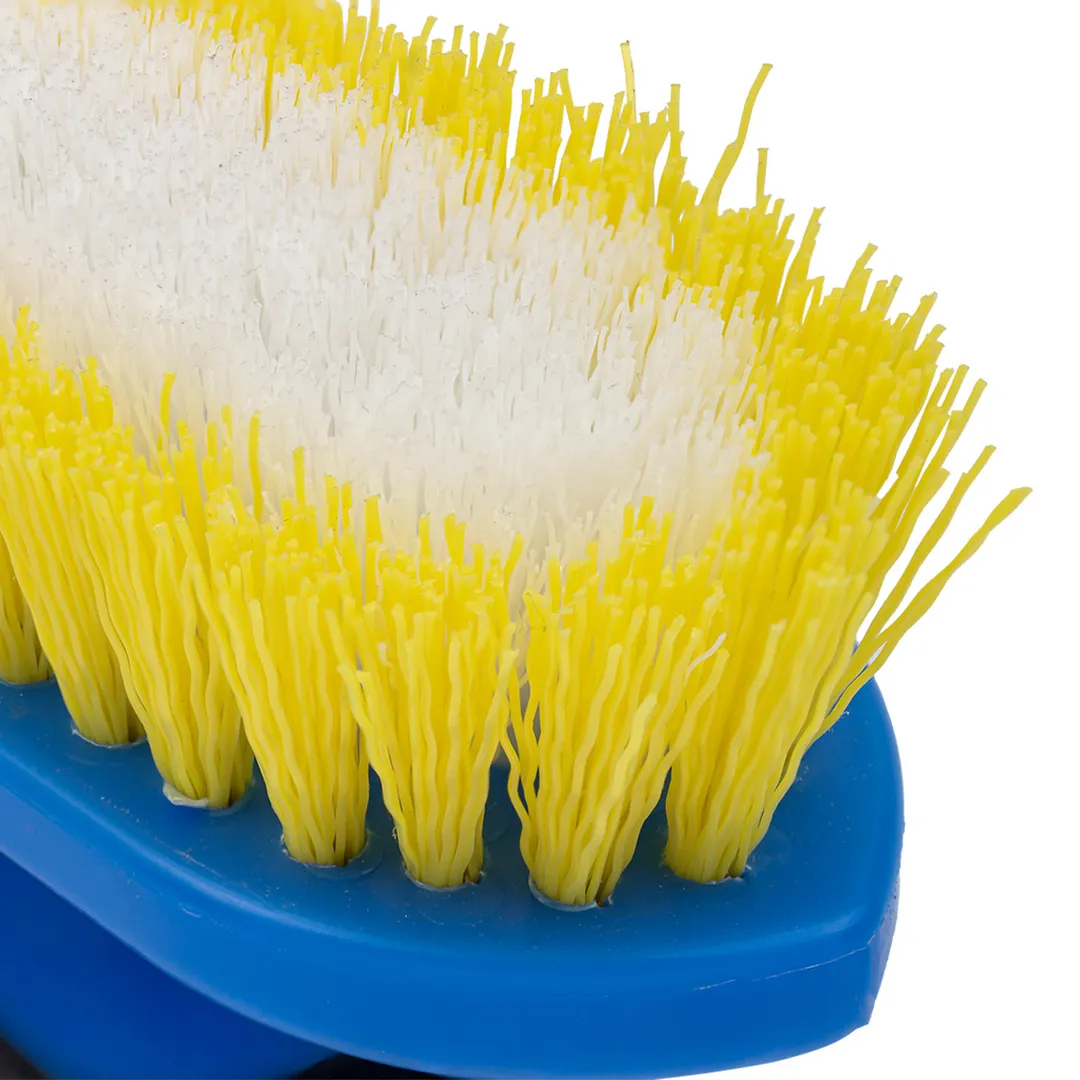 Щетка по металлу ручная в пластиковом корпусе с прорезиненной рукояткой, пластиковая проволока, 5x18 рядов Forsage F-340125828