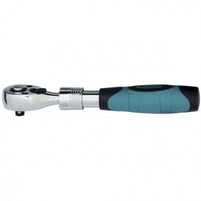 Трещотка телескопическая 1/4'' 150-200 мм. двухкомпонентная рукоятка Gross 14074