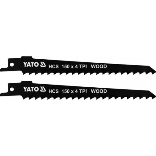 Полотна для сабельной пилы по дереву HCS150 мм. 4TPI (2шт) Yato YT-33921